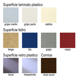 Colori e finiture del pannello Xilox