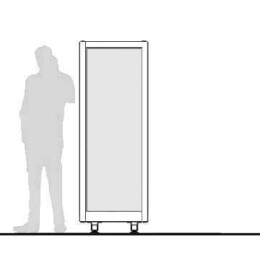 Pannello divisorio ALA "laminato" dotato di coppia piedi AAP02 - cm. 65x180h