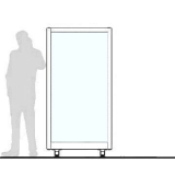 Pannello divisorio ALA "vetroplastico"  dotato di coppia piedi AAP02 - cm 100x180h