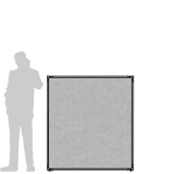 Pannello divisorio CLIPPER "feltro" - cm 130x130h