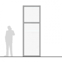 Pannello divisorio MACRO "alveolare" con traversa - cm 100x300h