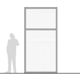 Pannello divisorio MACRO "alveolare" con traversa - cm 150x300h
