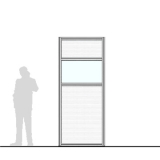 Pannello divisorio MACRO "finestrato alveolare" - cm 100x250h 