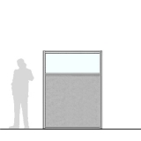 Pannello divisorio MACRO "finestrato feltro" - cm 150x200h 