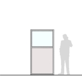 Pannello divisorio MACRO "finestrato laminato" - cm 100x200h 