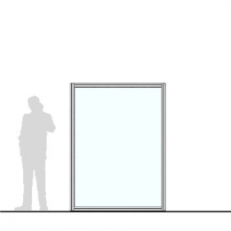 Pannello divisorio MACRO "vetroplastico" - cm 150x200h