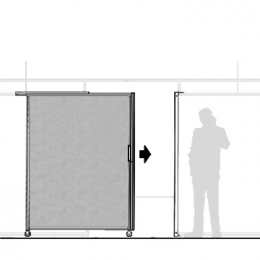 Pannello scorrevole MACRO "feltro" - cm 150x200h