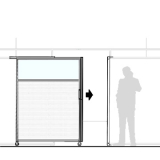 Pannello scorrevole MACRO "finestrato alveolare" - cm 150x200h 
