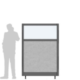 Pannello divisorio XILOX "finestrato feltro" - cm120x180h 