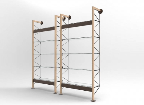 LIBRERIA A PARETE STRATOS DUE MODULI