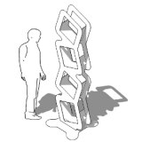 ES-DEDALO-MAX richiedi preventivo LIBRERIA AUTOPORTANTE dellla linea ARTDESIGN cod. ES-DEDALO-MAX