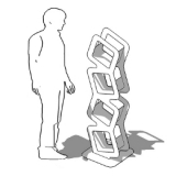 ES-DEDALO4 richiedi preventivo LIBRERIA AUTOPORTANTE dellla linea ARTDESIGN cod. ES-DEDALO4