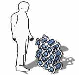 ES-H2O-2 richiedi preventivo PORTA BOTTIGLIE ACQUA 2 MODULI ES-H2O