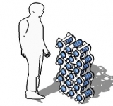 ES-H2O-3 richiedi preventivo PORTA BOTTIGLIE ACQUA 3 MODULI ES-H2O