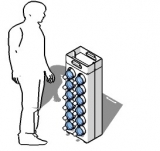 ES-H2O-PRISMA richiedi preventivo PORTA BOTTIGLIE ACQUA LINEA Pilò ES-H2O-PRISMA