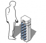 ES-PRISMA-QX richiedi preventivo PORTA BOTTIGLIE ACQUA LINEA Pilò ES-PRISMA-QX