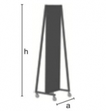 ES-TRP004 richiedi preventivo SPECCHIERA DA TERRA SU RUOTE cod. ES-TRP004