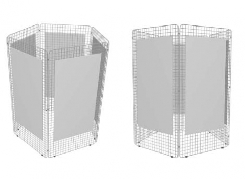 Griglie espositive: LINEA GRID COMPOSIZIONE CHIUSE DI 5 GRIGLIE