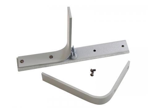 Pannelli espositivi modulari LINEA CLIPPER: particolare piede in metallo autoportante 