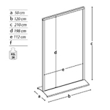 Pann.espositivo SIDEROS'  "lastra composita" inserita nel telaio.MD-PNP12