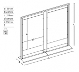 Pann.espositivo SIDEROS'  "n.2  lastre in forex" con cavetti e morsetti.MD-PN24C