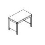 Scrivania pannellata con struttura metallica cm 100.