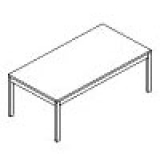 Tavolo riunioni con struttura metallica cm 186.