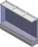 MD-VTVP300 richiedi preventivo Vetrina espositiva a parete linea THECA cm 60x300x210h MD-VTVP300