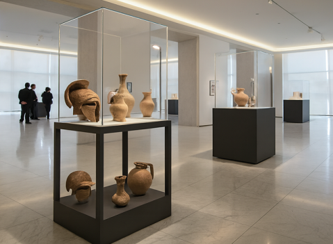 Vetrina espositiva per musei linea Theca