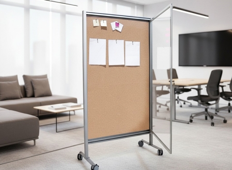 Bacheca autoportanti su ruote della linea ALA SUGHERO.IA