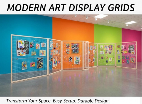 Pannello griglia con telaio in legno