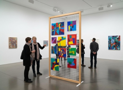 Pannello griglia con telaio in legno