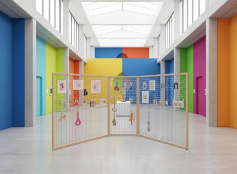 Pannello griglia con telaio in legno