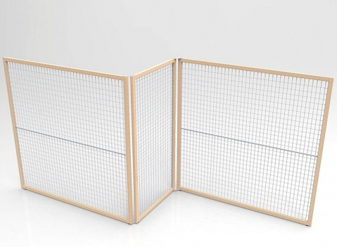 Pannello griglia con telaio in legno