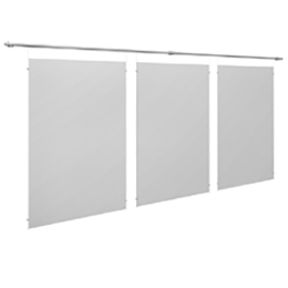 Pannello espositivo WIRE a parete con tubo, cavetti e morsetti MD-P310TCW